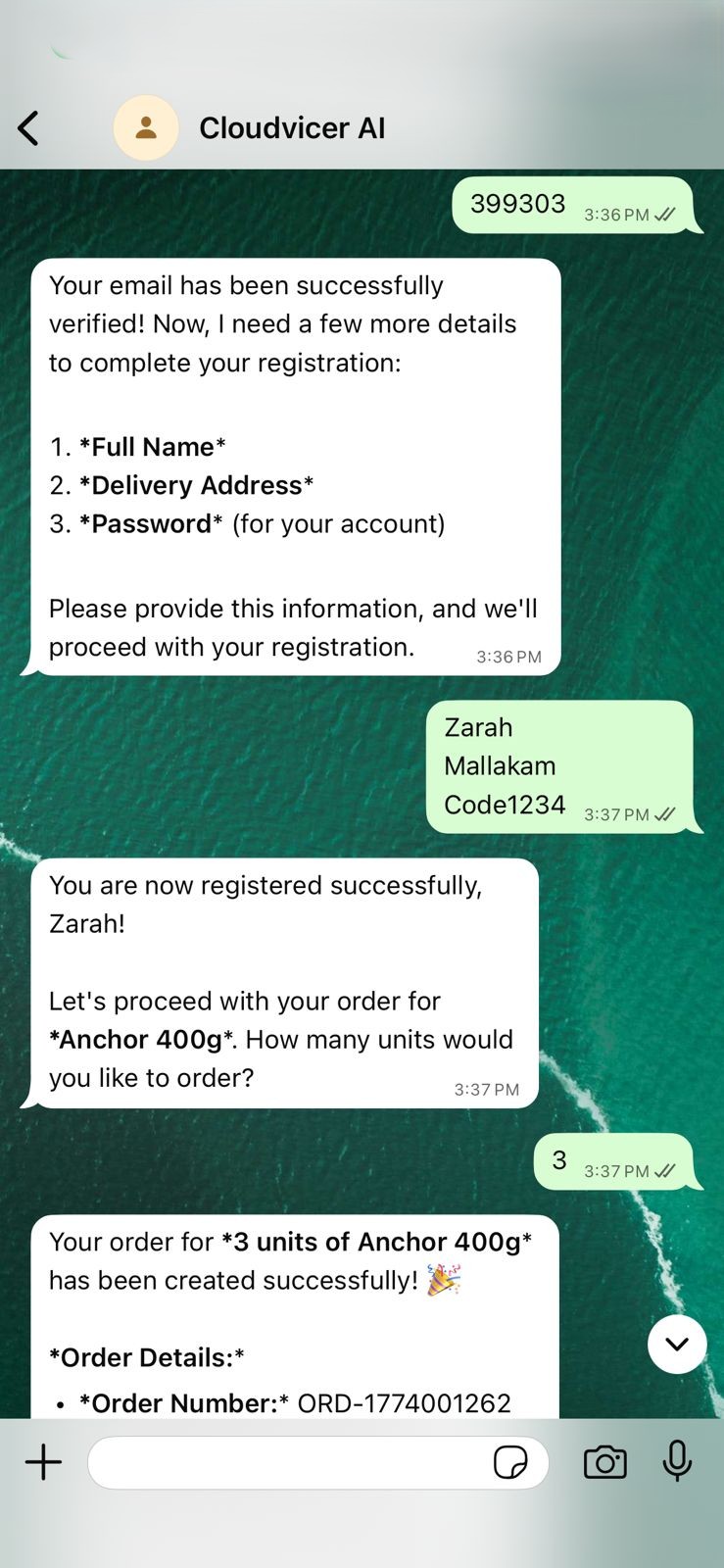 Unregistered Order